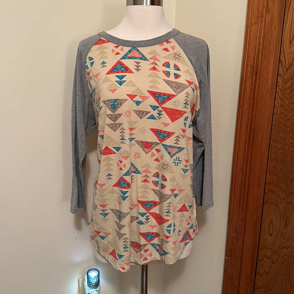 🤠 western print top‼️